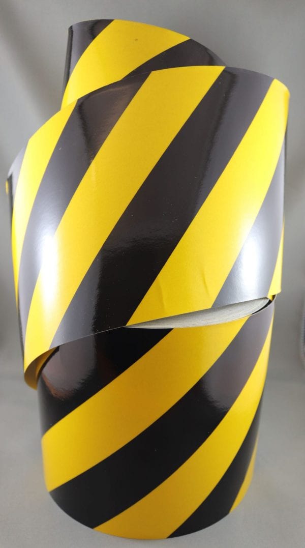 3m yellow/black class 2 3200 series reflective tape right
