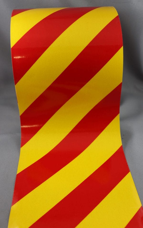 3m yellow/red class 2 3200 series reflective tape left