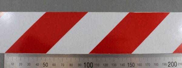 class 2 3m reflective tape white red right