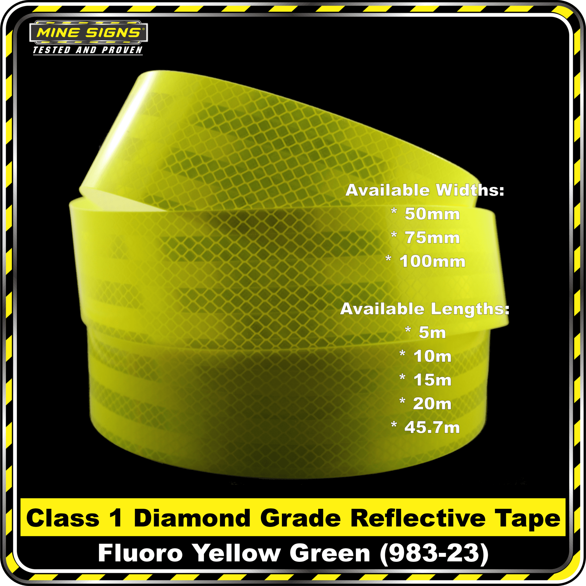 Durable, mirco prismatic, retro reflect ive sheeting MS - Catergory Backgrounds - Reflective Tape 983-23