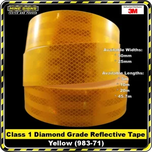 RT3M-98371 MS 3M Yellow (983-71) Diamond Grade Class 1 Reflective Tape