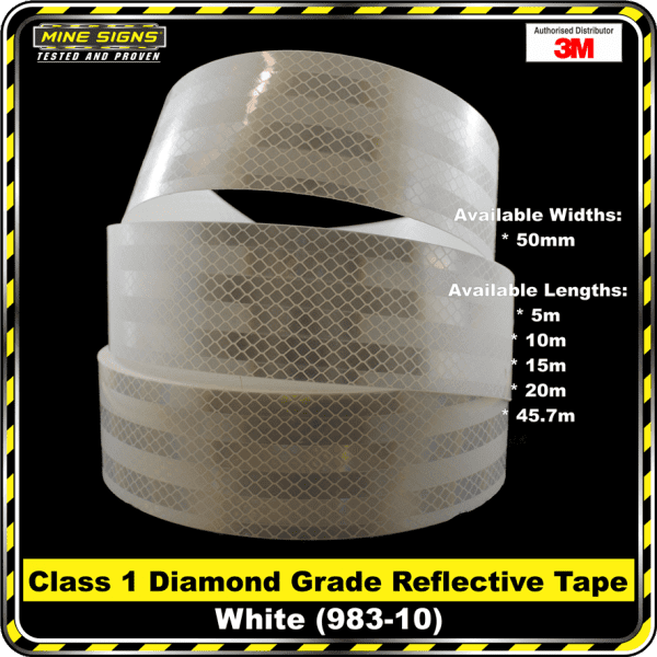 3M White (983-10) Diamond Grade Class 1 Reflective Tape