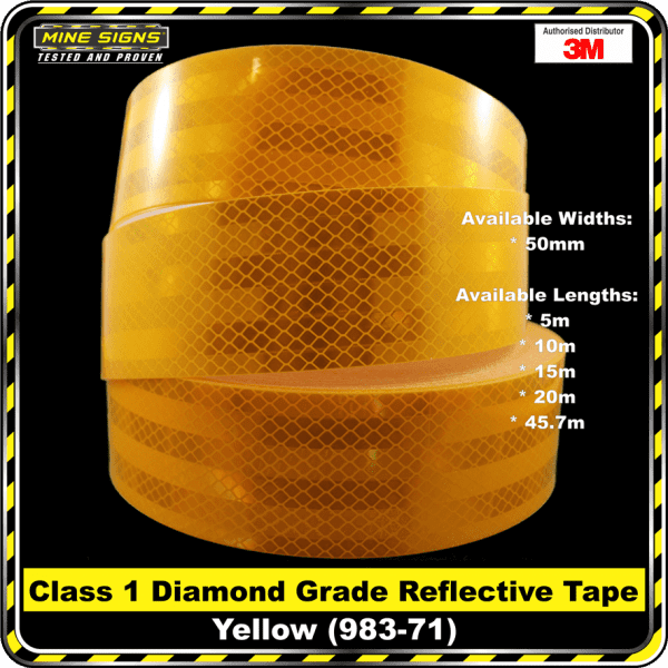 3M Yellow (983-71) Diamond Grade Class 1 Reflective Tape