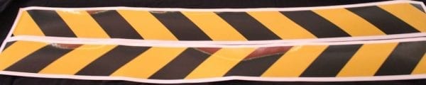 left right kit reflective class 2 tape 3m black yellow