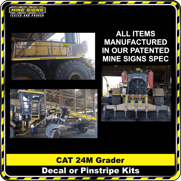 Mine Signs Spec Kit - Cat 24M decal pinstripe