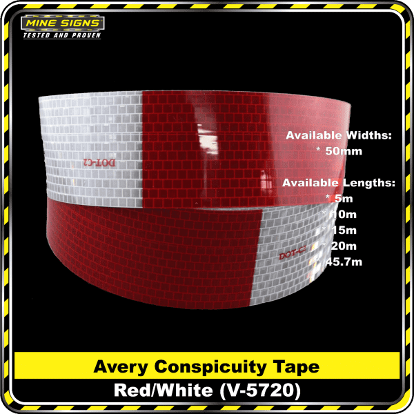 Avery Red/White (V-5720) Conspicuity Tape