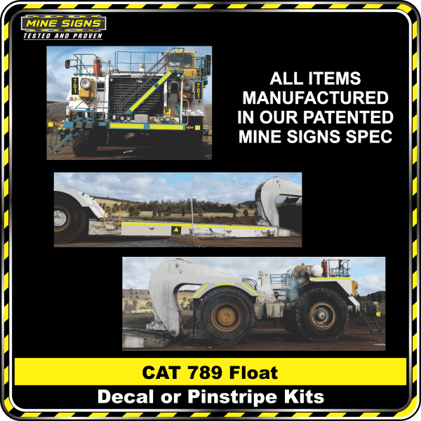 Mine Signs Spec Kit - Cat 789 Float decal pinstripe