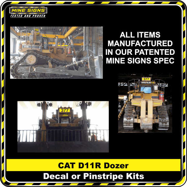 Mine Signs Spec Kit - Cat D11R decal pinstripe