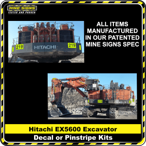 Mine Signs Spec Kit - Hitachi EX5600 decal pinstripe
