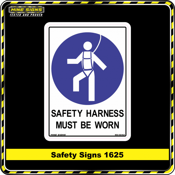 Mandatory Safety Harness Must Be Worn (Safety Sign 1625)