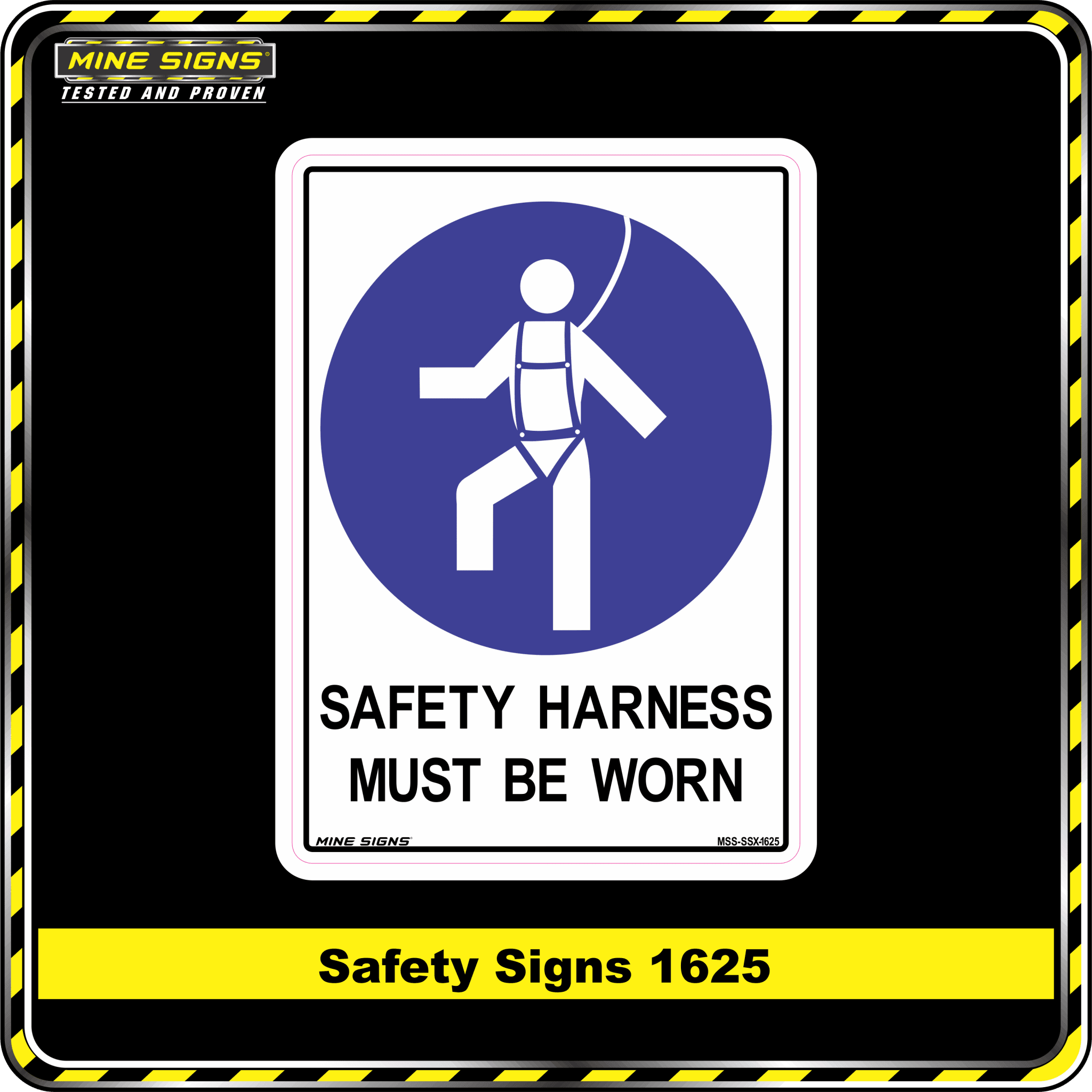 Mandatory Safety Harness Must Be Worn (Safety Sign 1625)