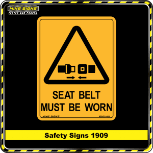 Warning Seat Belt Must Be Worn (