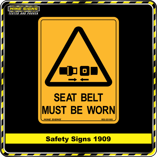 Warning Seat Belt Must Be Worn (