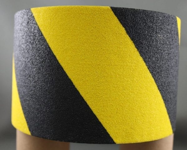Heavy Duty (Industrial Grade) Yellow/Black Anti Slip Grip Tape Aluminium Backing