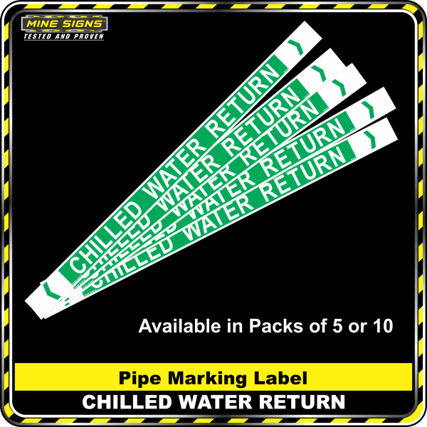 pipe marking label chilled water return