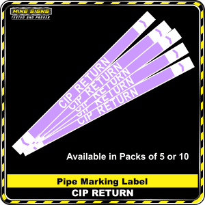 pipe marking label cip return