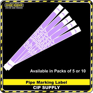 pipe marking label CIP supply