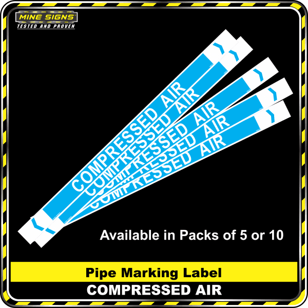 pipe marking label compressed air