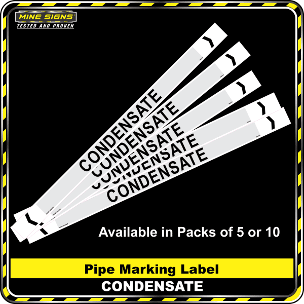 pipe marking label condensate