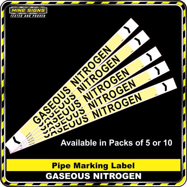 pipe marking label gaseous nitrogen