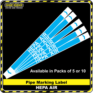 pipe marking label hepa air