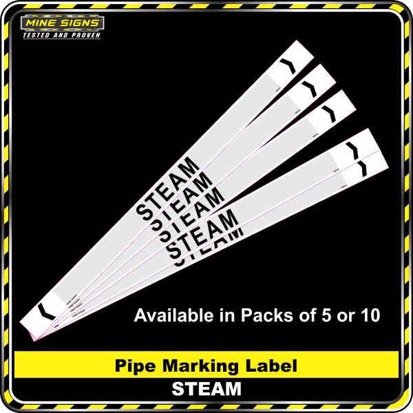 pipe marking label steam