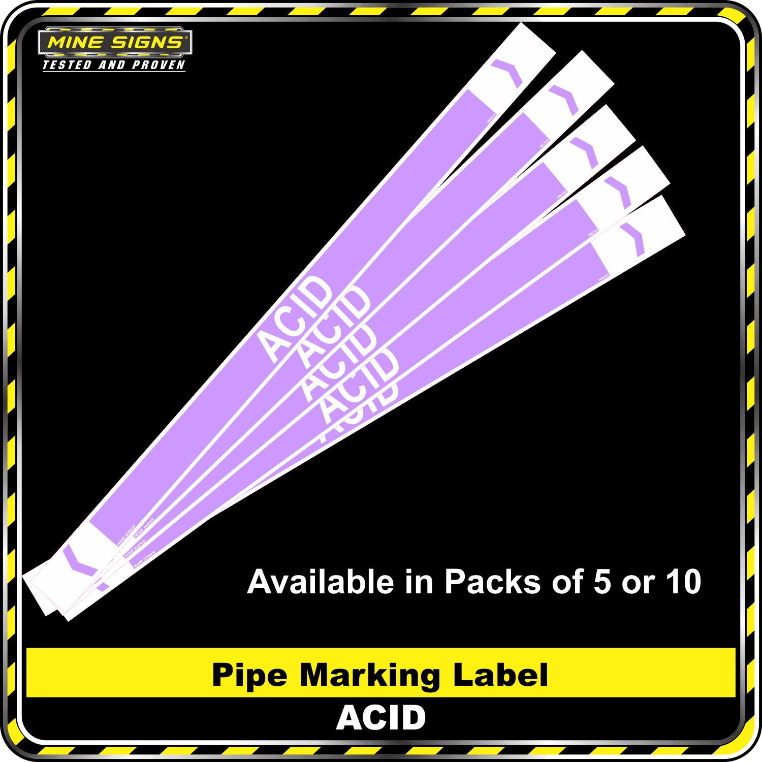 pipe marking label acid