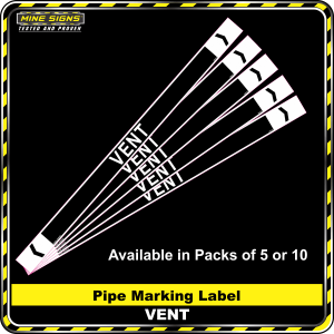 pipe marking label vent
