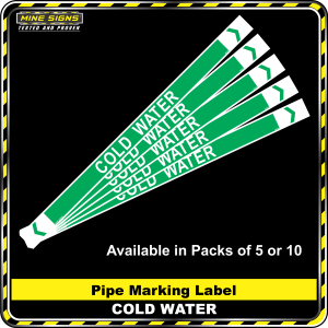 MS - Pipe Markers - Cold Water