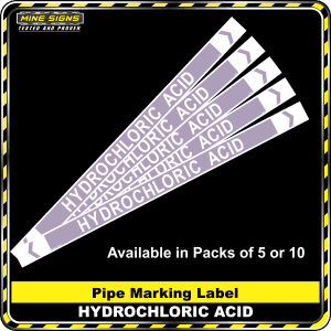 pipe marking label hydrochloric acid