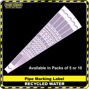 pipe marking label recycled water