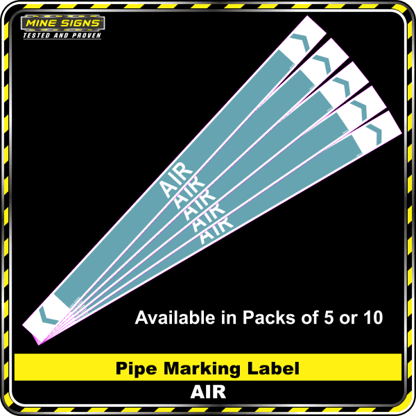 pipe marking label air