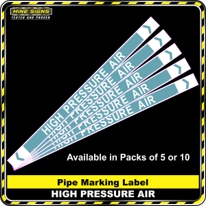 pipe marking label high pressure air
