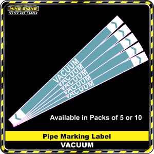 pipe marking label vacuum