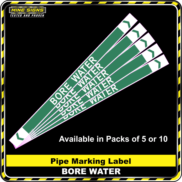 pipe marking label bore water