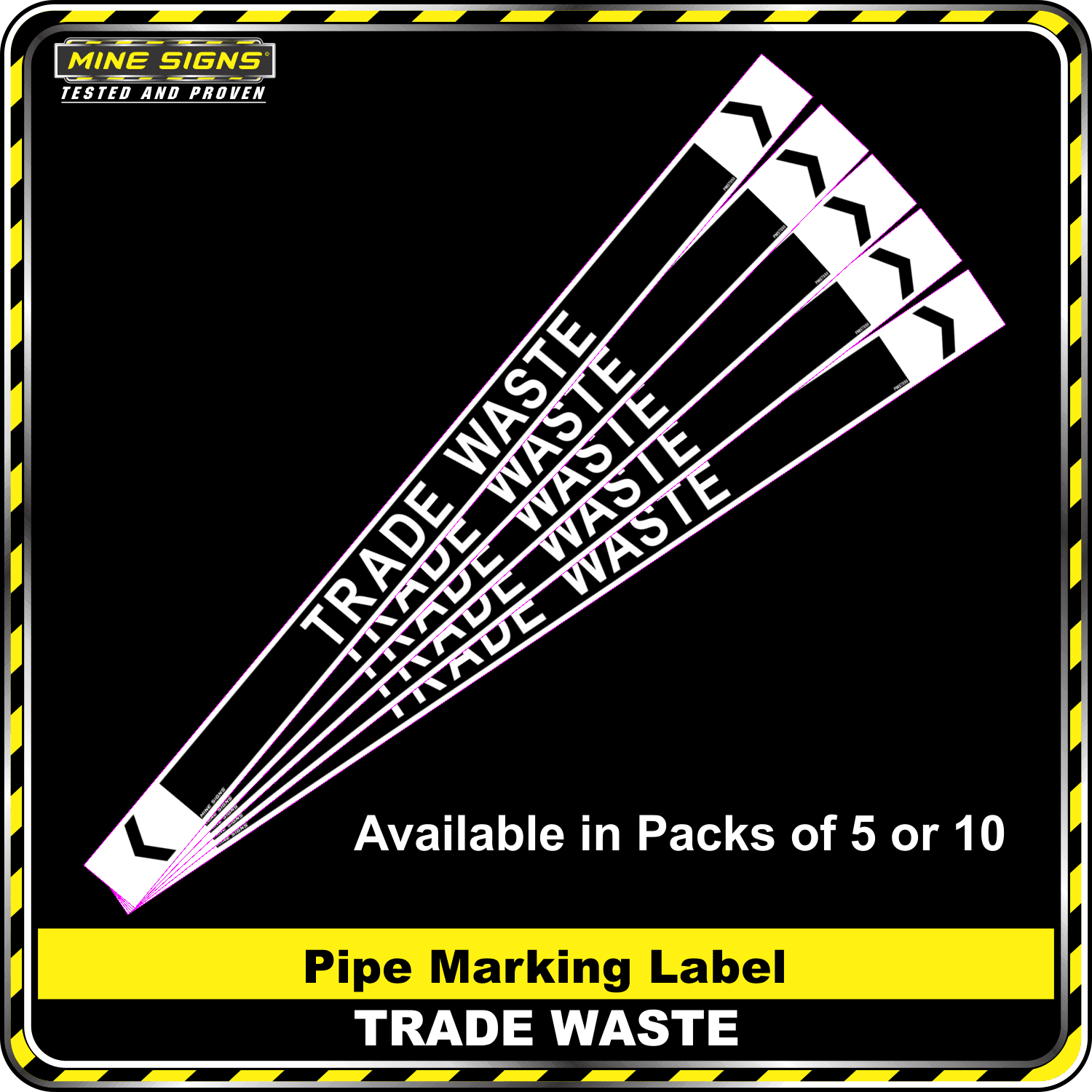 pipe marking label trade waste