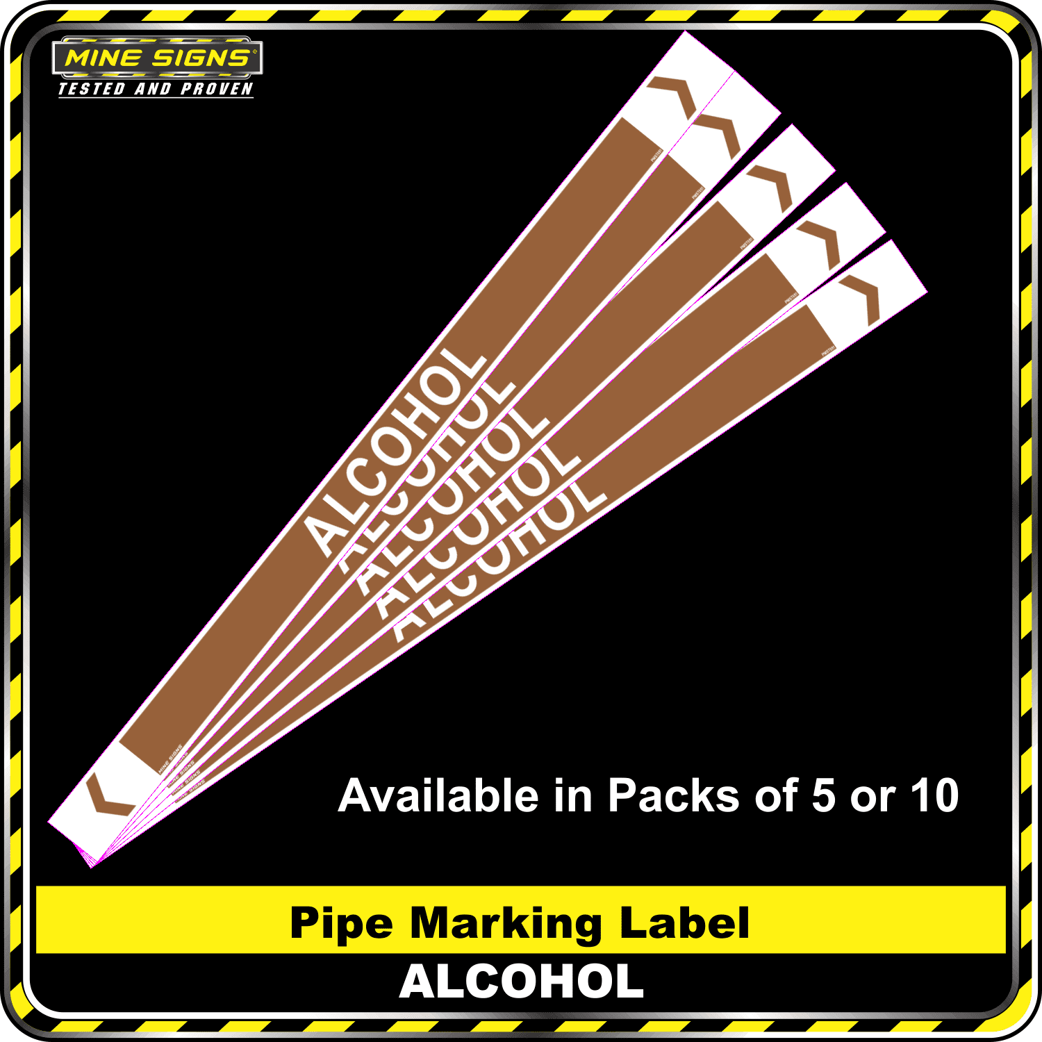 pipe marking label alcohol