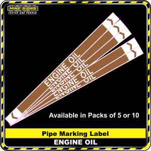 pipe marking label engine oil