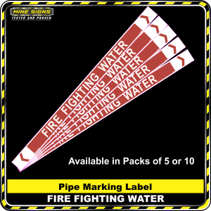 pipe marking label fire fighting water