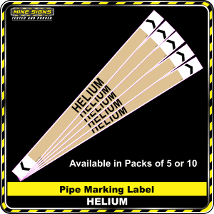 pipe marking label helium