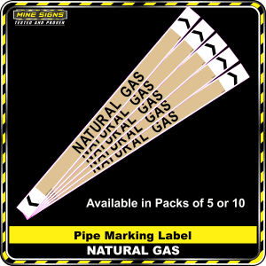 pipe marking label natural gas
