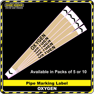 pipe marking label oxygen