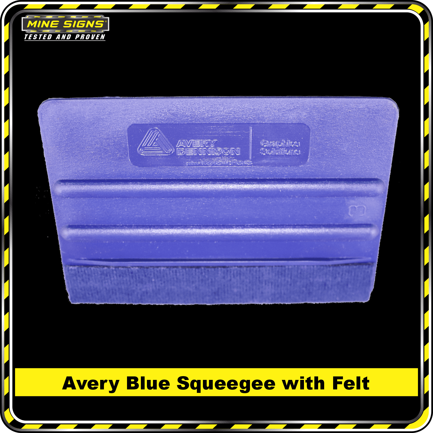 ORAFOL Rigid Yellow Hard-Edge Vinyl Applicator Squeegee with Soft Felt Protector Edge 1 Pack 