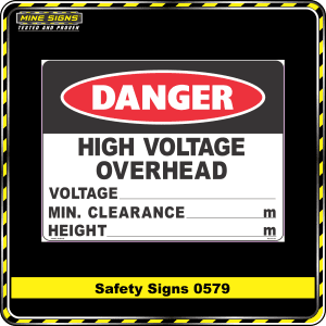 danger high voltage overhead voltage minimum clearance height