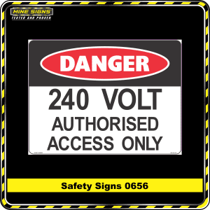 danger 240 volt authorised access only