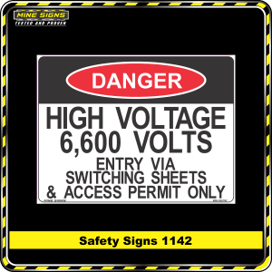 danger high voltage 6600 volts entry via switching sheets and access permit only