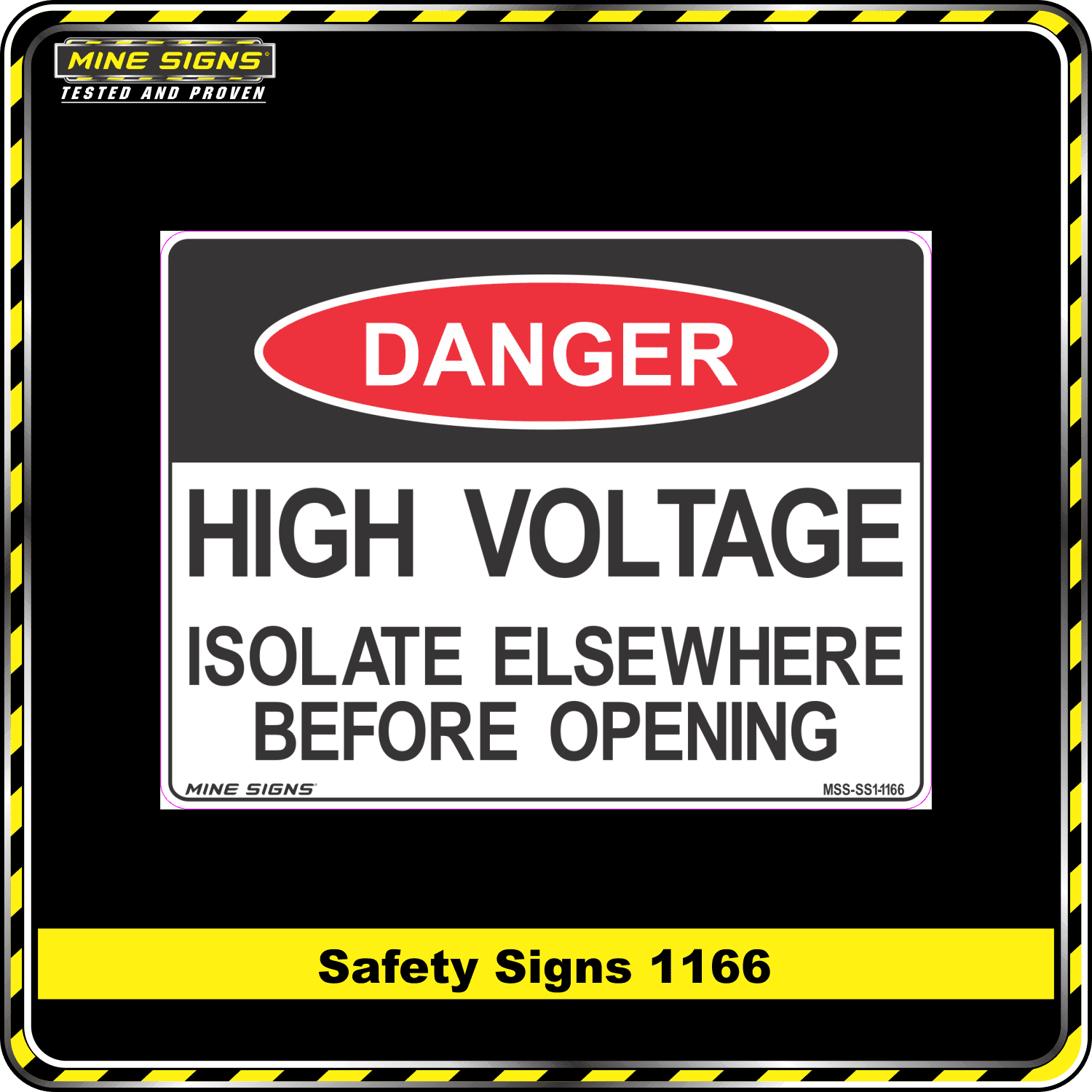 High Voltage ANSI Danger Safety Sign MELC064