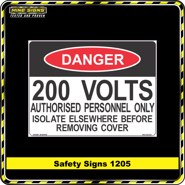 danger 200 volts authorised personnel only isolate elsewhere before removing cover
