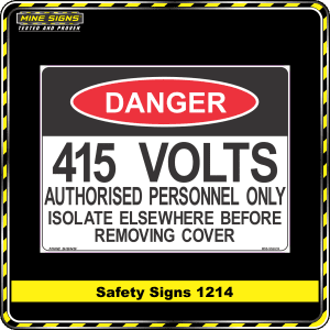 danger 415 volts authorised personnel only isolate elsewhere before removing cover