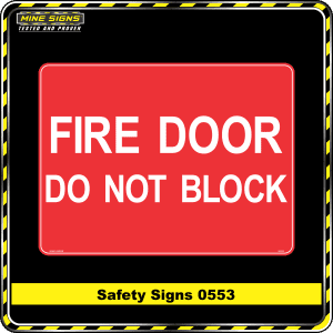 fire door do not block